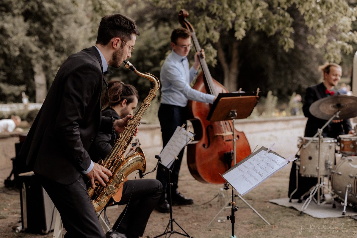 Jörn Kleinbrahm mit Jazzquartett auf einer Hochzeit